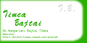timea bajtai business card